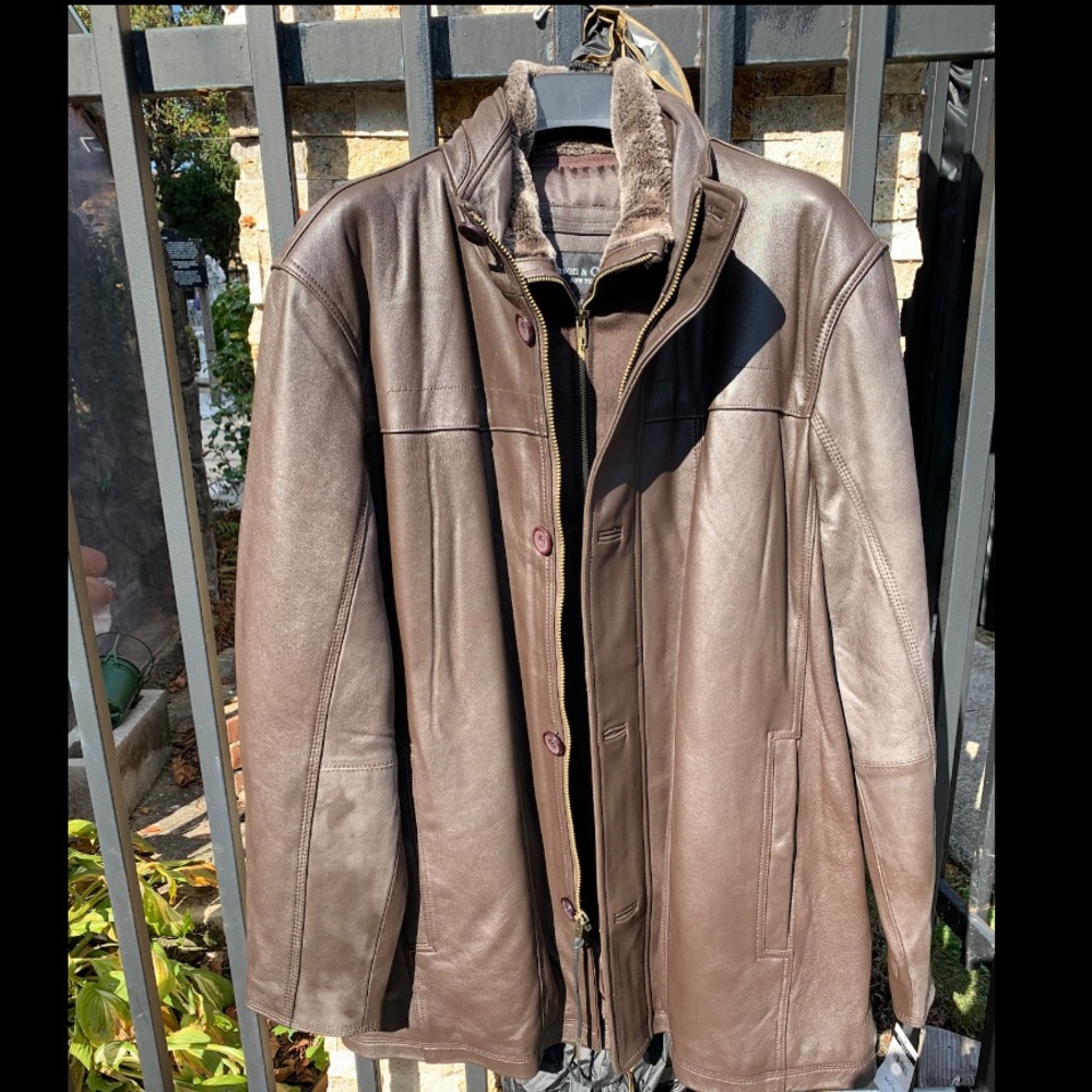 Brand new  Men’s Leather jacket! Never worn!